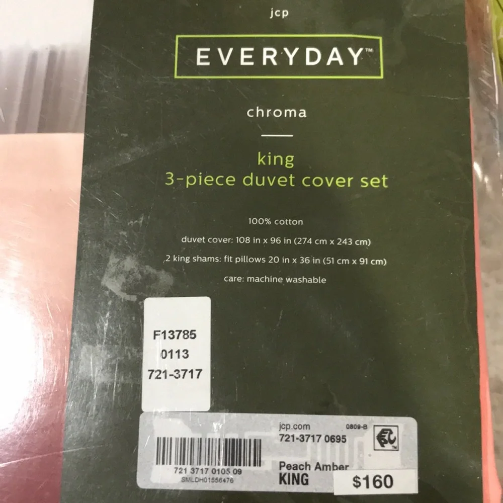 Jcp Everyday King 3 pc Duvet Cover Set 100% Cotton